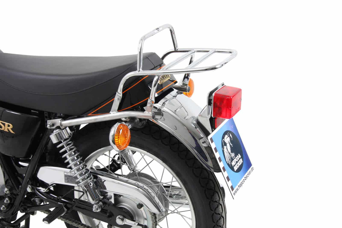 Hepco & Becker Topcase carrier tube-type chrome for Yamaha SR 400 (2014-2016)