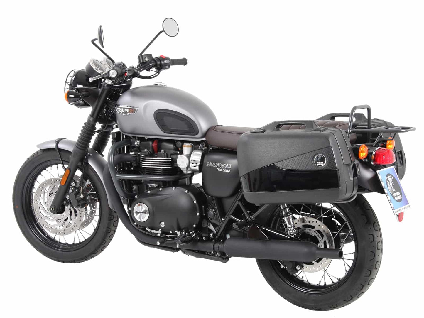 Hepco & Becker Sidecarrier permanent mounted black for Triumph Bonneville T 100/Black (2017-2025)