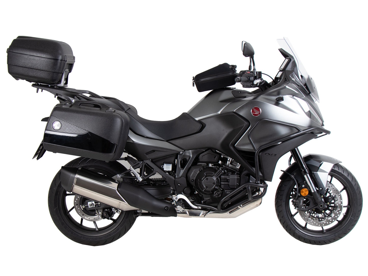 Hepco & Becker Alurack top case carrier black for combination with original rear rack for Honda NT 1100 (2022-2024)