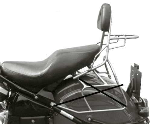 Hepco & Becker Sissybar with rearrack black for Kawasaki VN 1500 Drifter (1999-2003)