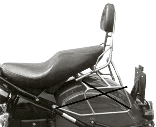 Hepco & Becker Sissybar without rearrack black for Kawasaki VN 1500 Drifter (1999-2003)