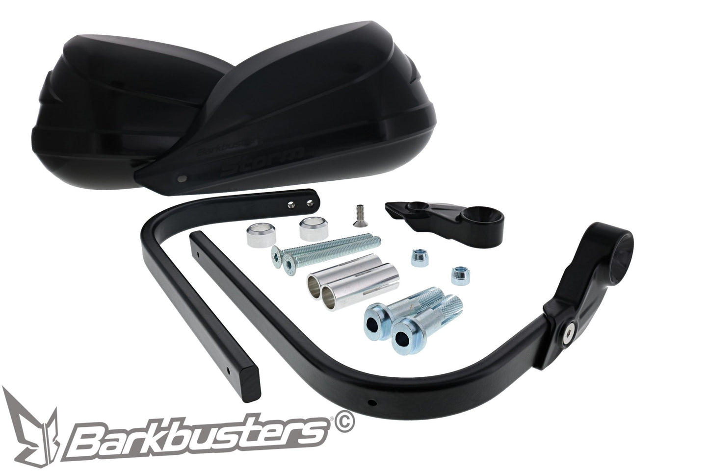 Barkbusters STORM Handguard - Single Point Bar End Mount (hollow) - BLACK