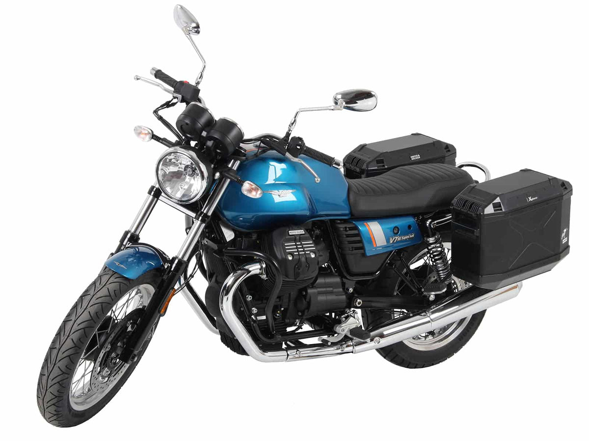 Hepco & Becker Sidecarrier permanent mounted black for Moto Guzzi V7 III (Stone, Special, Anniversario, Racer) (2017-2020)