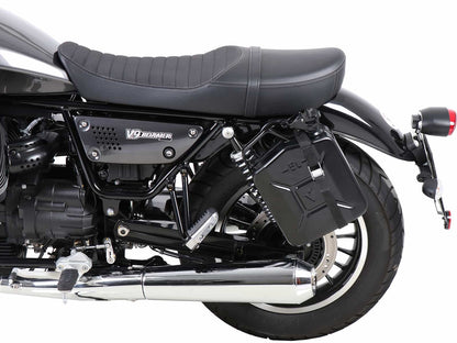Hepco & Becker Canister 4 ltr. incl. holder left Cutout - black for Moto Guzzi V 9 Roamer (2016-2025)