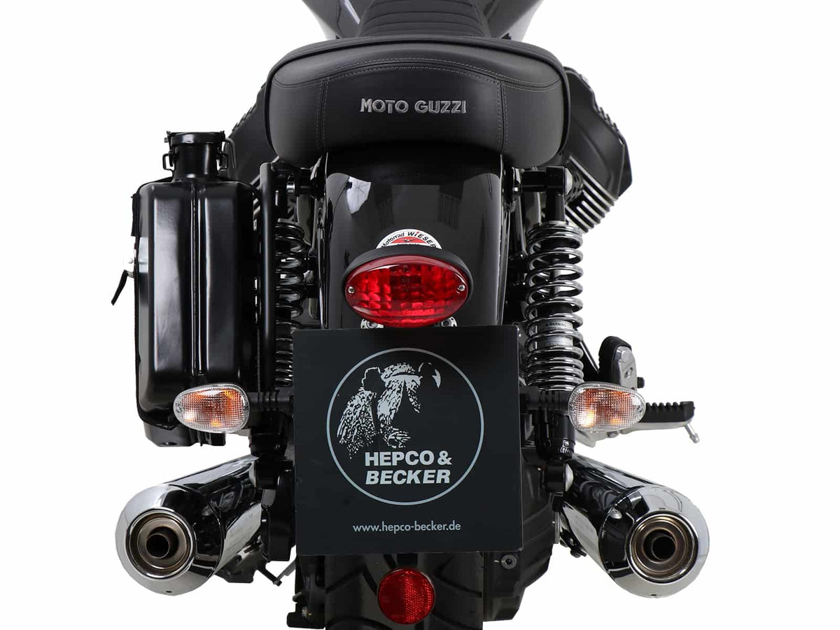 Hepco & Becker Canister 4 ltr. incl. holder left Cutout - black for Moto Guzzi V 9 Roamer (2016-2025)
