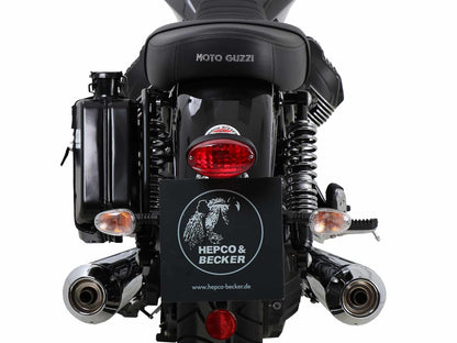 Hepco & Becker Canister 4 ltr. incl. holder left Cutout - black for Moto Guzzi V 9 Roamer (2016-2025)
