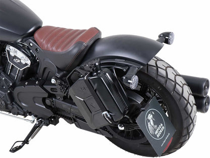 Hepco & Becker Canister 4 ltr. incl. holder left Cutout - black for Indian Scout Bobber / Sixty / Twenty / Rogue (2017-2024)