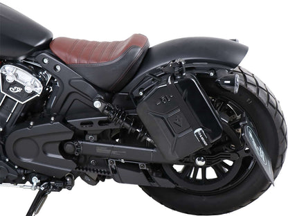 Hepco & Becker Canister 4 ltr. incl. holder left Cutout - black for Indian Scout Bobber / Sixty / Twenty / Rogue (2017-2024)