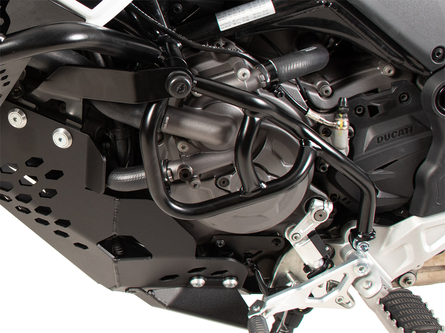 Hepco & Becker Additional crash bar black, one-sided for Ducati DesertX Rally (2024-)