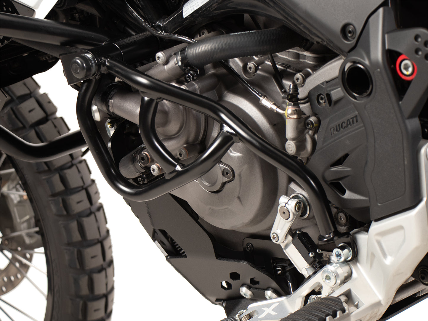 Hepco & Becker Additional crash bar black, one-sided for Ducati DesertX Rally (2024-)