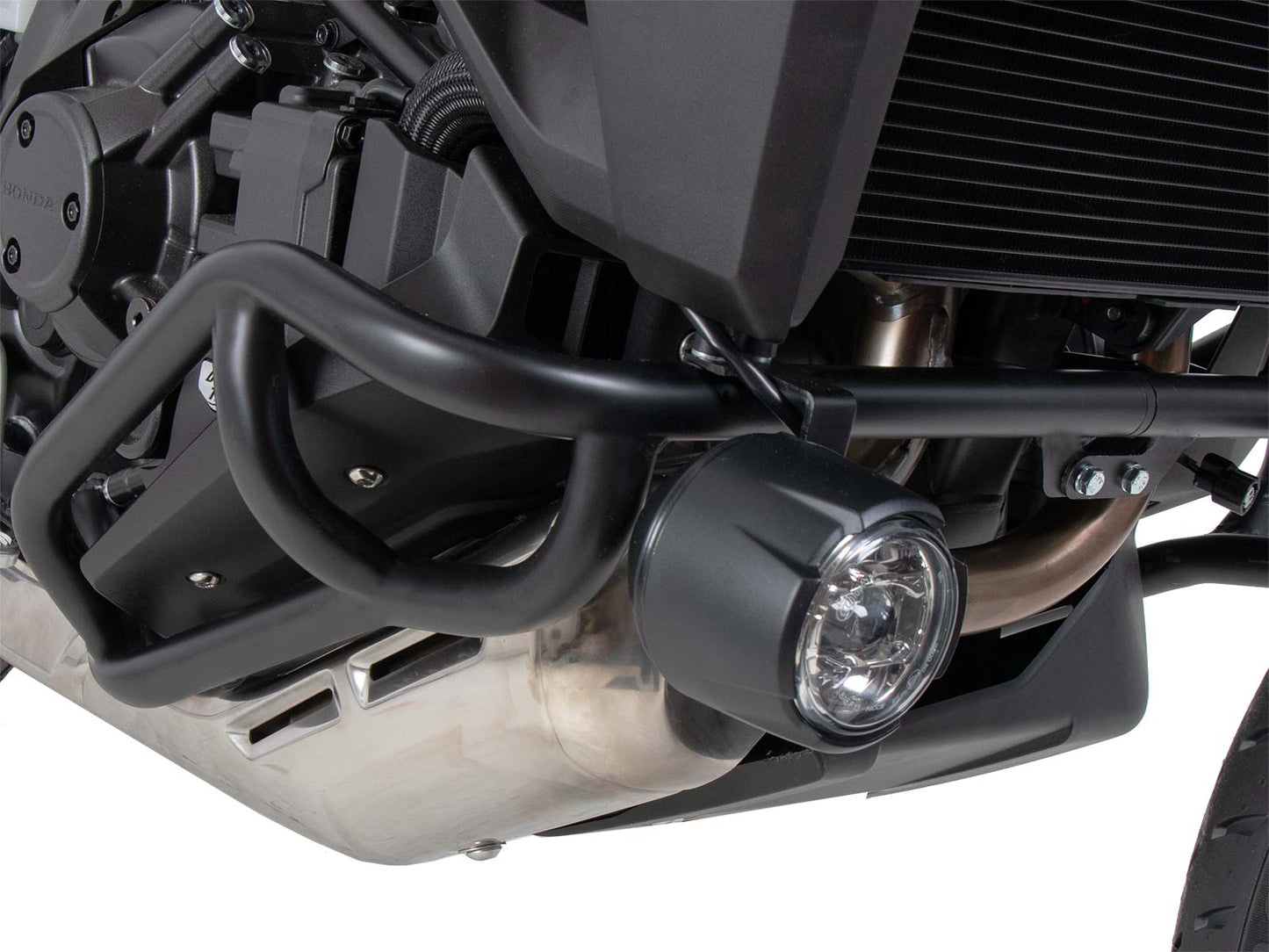 Hepco & Becker Adapter set black for original auxiliary headlights for combination with Hepco&Becker engine protection bar for Honda NT 1100 (2022-2024)