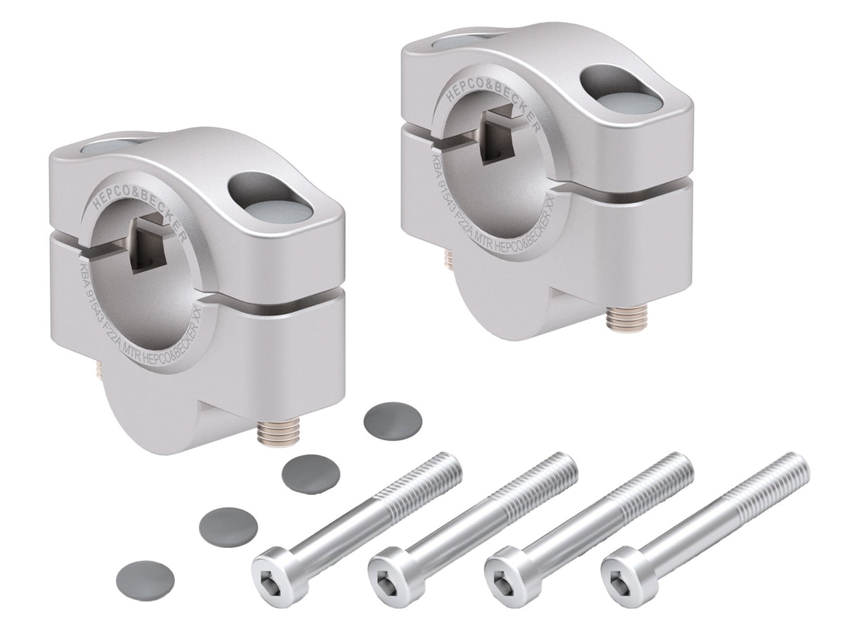 Hepco & Becker Handlebar Riser for Honda CB 500 X (2019-2023), 20mm - silver