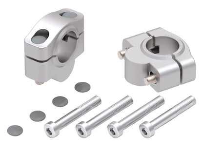Hepco & Becker Handlebar Riser for KTM 890 Duke R (2020-2023), 20mm - silver