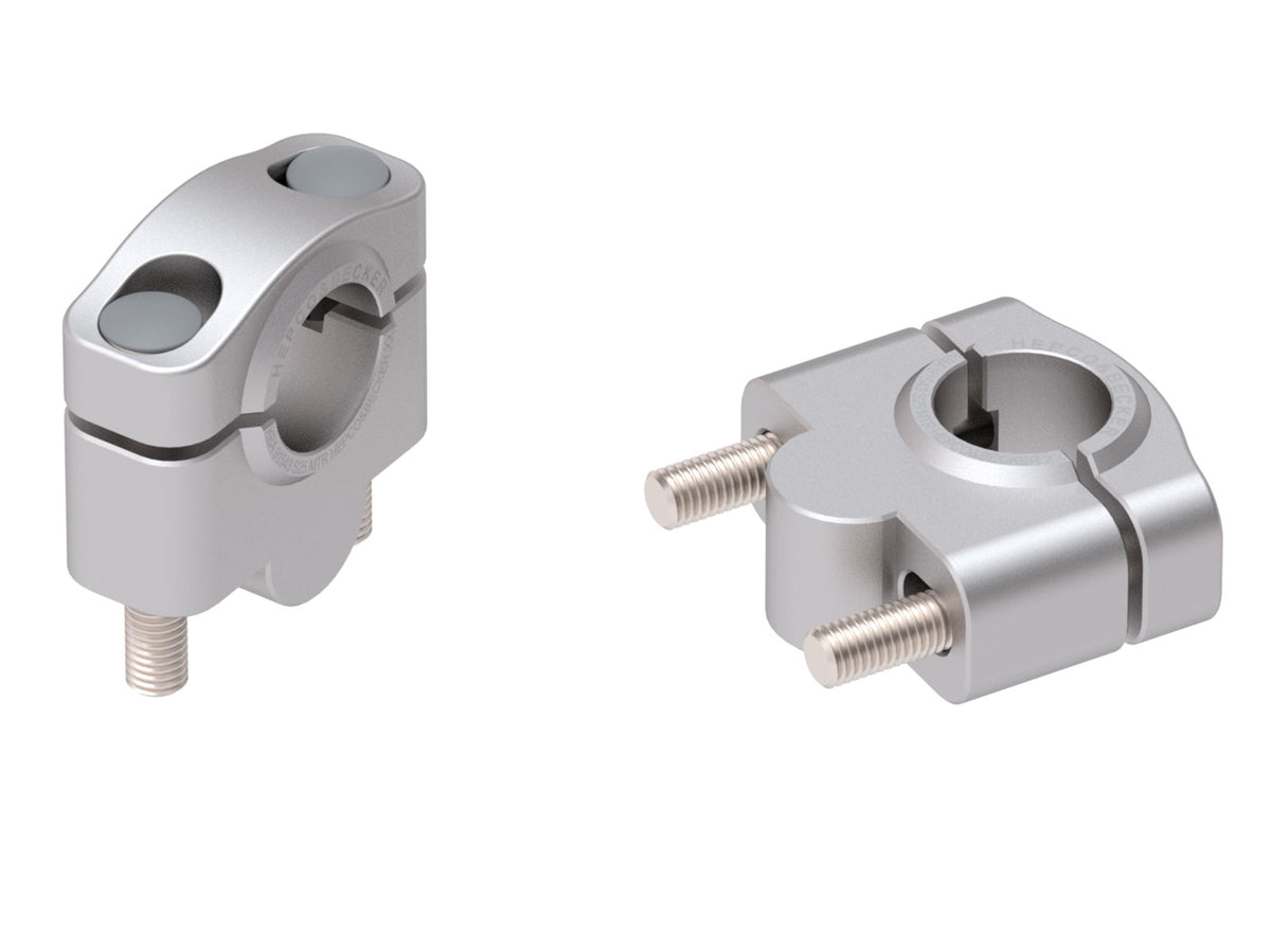 Hepco & Becker Handlebar Riser for Aprilia Tuono 125 (2017 - ) 25mm, silver
