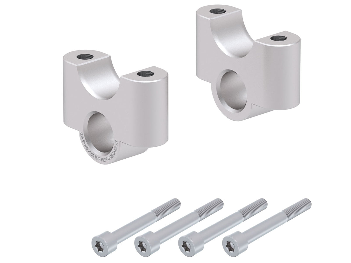 Hepco & Becker Handlebar riser 35 mm silver for BMW R 1200 GS LC Adventure (2014-2018)