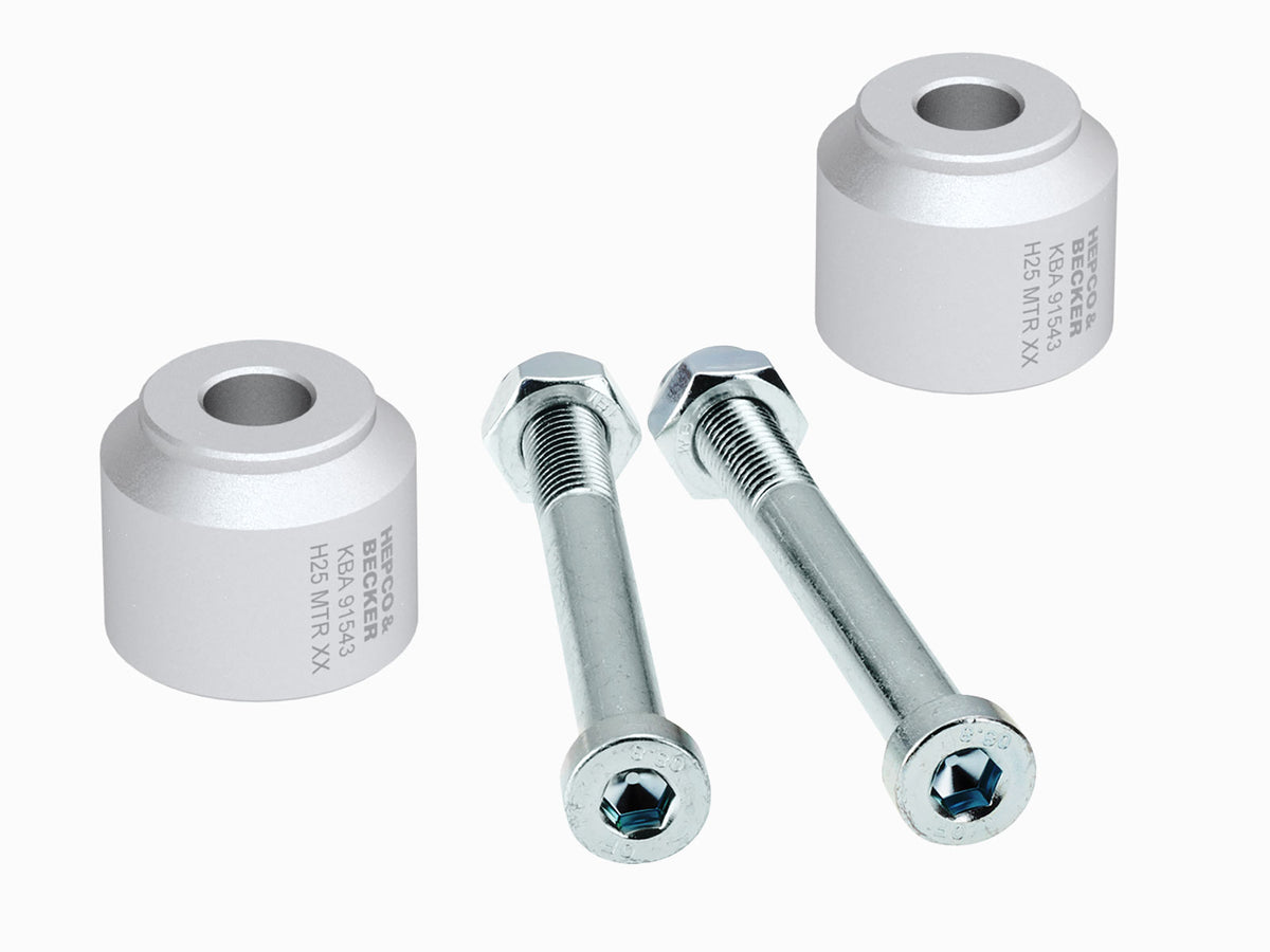 Hepco & Becker Handlebar riser 25 mm silver for BMW G 310 GS (2017-2025)