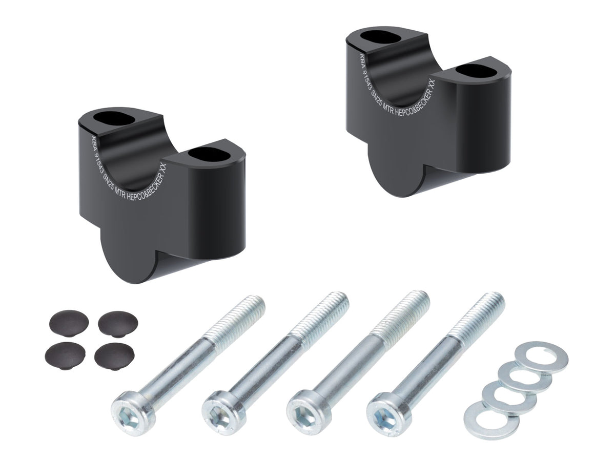 Hepco & Becker Handlebar Riser for Honda CBF 600 S/N (2008-2013), 25mm - black