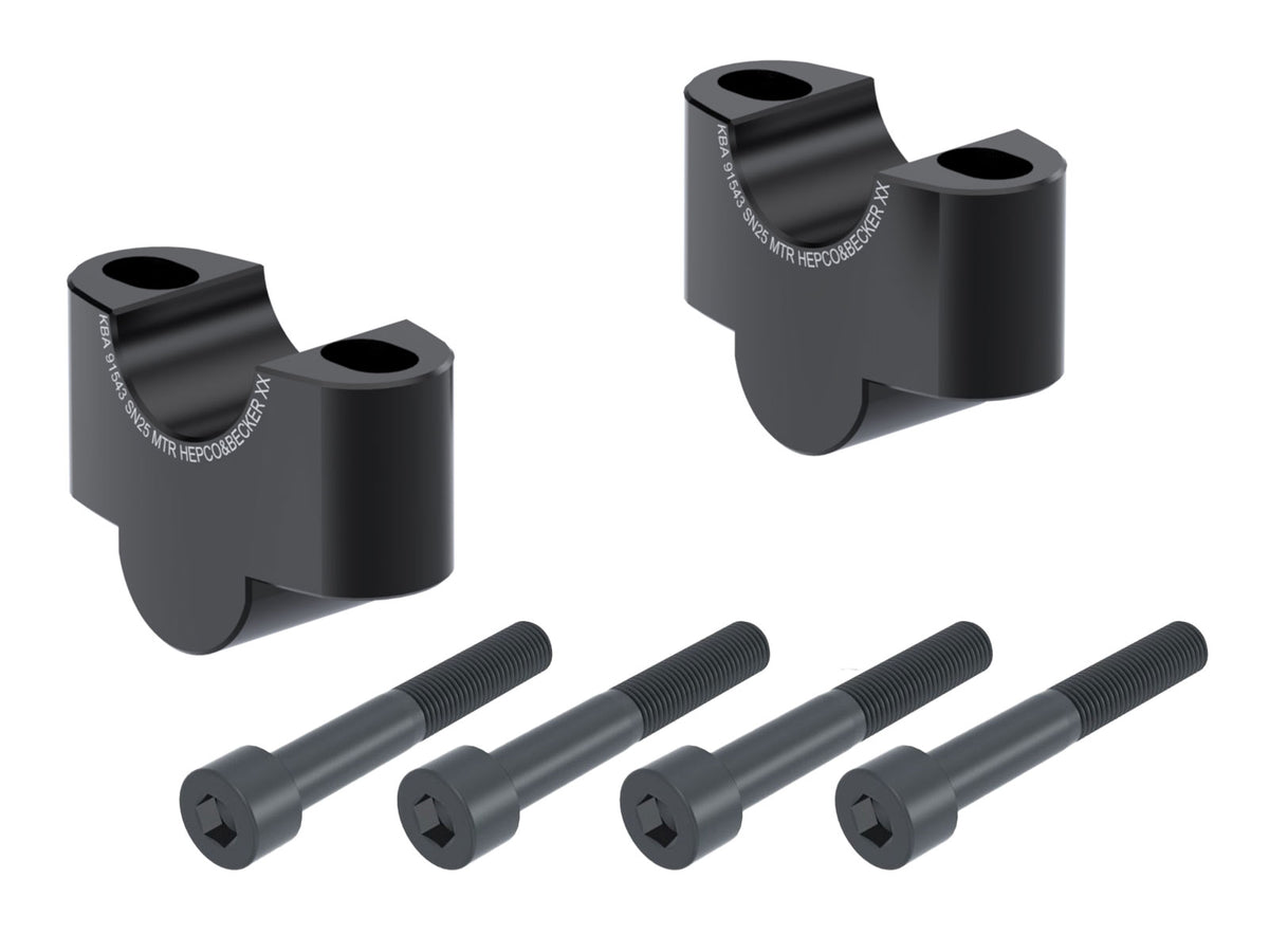 Hepco & Becker Handlebar riser 25 mm black for Honda CB 750 Hornet (2023-)