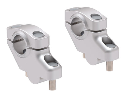 Hepco & Becker Offset Handlebar Riser for BMW F 800 ST (2006-2012), 30mm up, 21mm back - silver