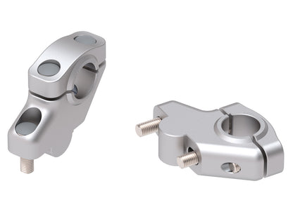 Hepco & Becker Offset Handlebar Riser for BMW F 800 ST (2006-2012), 30mm up, 21mm back - silver
