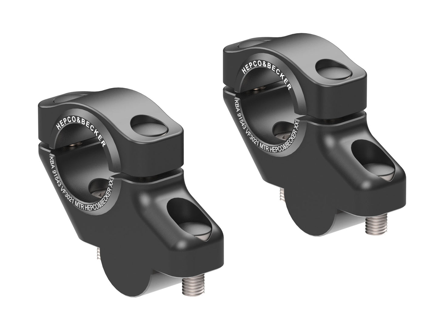 Hepco & Becker Offset Handlebar Riser for Honda XL 750 Transalp (2025-) 30mm up, 21mm back, black