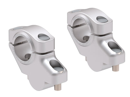 Hepco & Becker Offset Handlebar Riser for Honda VFR 1200 X Crosstourer (2012-2020), 30mm up, 21mm back - silver