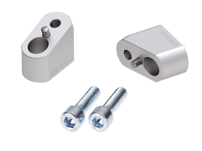Hepco & Becker Handlebar riser with offset 30 mm high, 20 mm back, silver for Triumph Tiger Explorer 1200 (2012-2020)