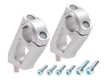 Hepco & Becker Handlebar riser with offset 20 mm high, 30 mm back, silver for BMW R 1200 GS (2008-2012)