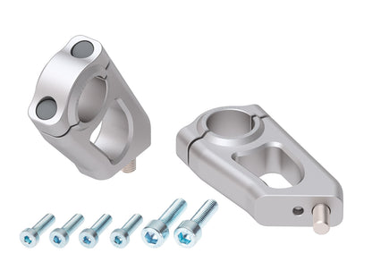 Hepco & Becker Handlebar riser with offset 20 mm high, 30 mm back, silver for BMW R 1200 GS Adventure (2008-2012)
