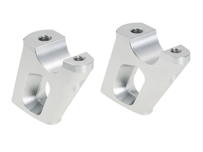 Hepco & Becker Handlebar riser with offset 25 mm high, 23 mm back, silver for BMW R nineT Urban G/S (2017-2023)