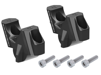 Hepco & Becker Handlebar riser with offset 35 mm high, 15 mm back, black for BMW M 1000 R (2023-)