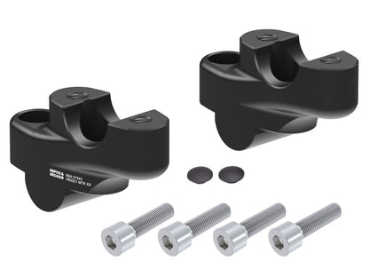 Hepco & Becker Handlebar riser with offset 30 mm high, 21 mm back, black for Honda NC 750 S / DCT (2014-2020)