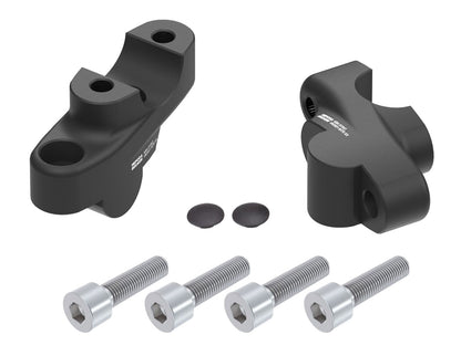 Hepco & Becker Offset Handlebar Riser for Honda CB 500/S (1993-1997), 30mm up, 21mm back - black