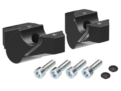 Hepco & Becker Handlebar riser with offset 30 mm high, 25 mm back, black for Yamaha XT 1200 Z Super Ténéré (2013-2020)