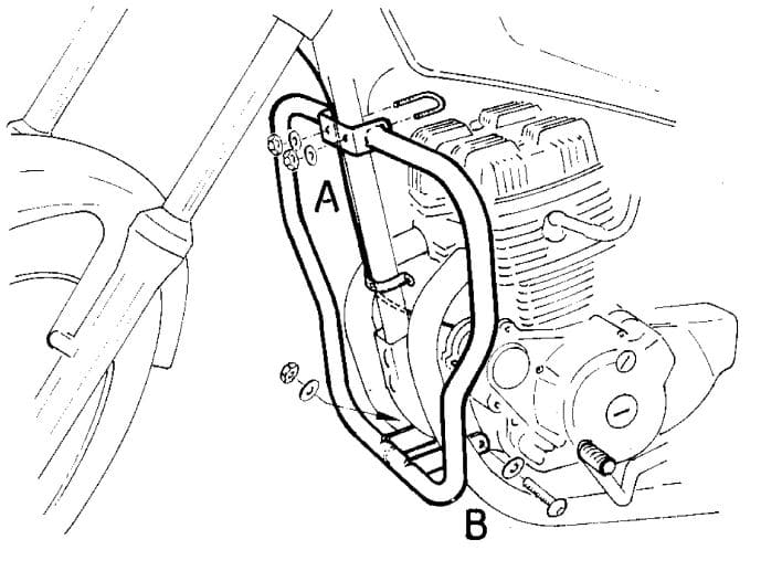 Hepco & Becker Engine protection bar chrome for Honda CB Two-Fifty (1996-1999)