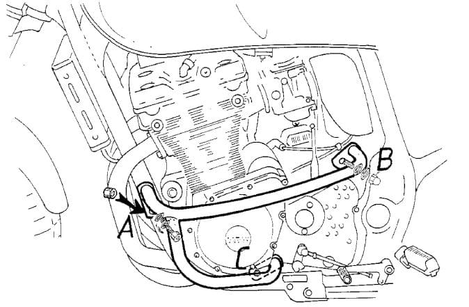 Hepco & Becker Engine protection bar chrome for Suzuki GSF 600 S Bandit (2000-2004)