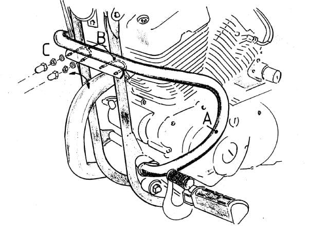 Hepco & Becker Engine protection bar chrome for Yamaha XV 125/250 Virago (1989-2002)
