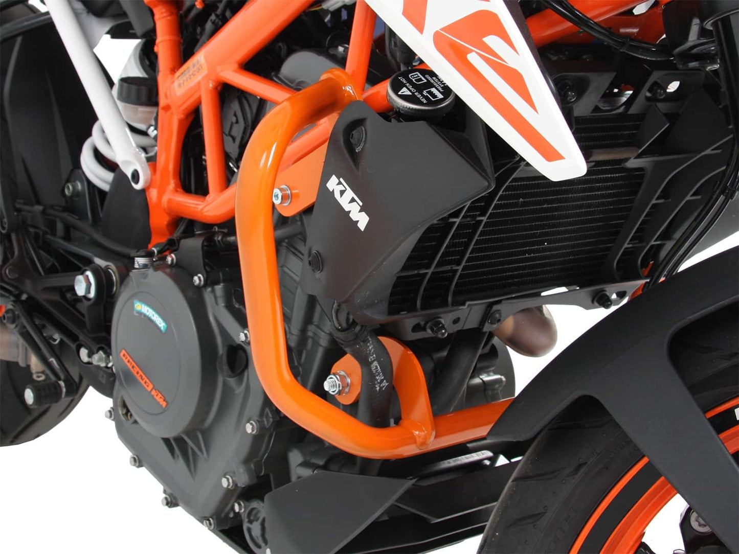 Hepco & Becker Engine protection bar orange for KTM 125 Duke (2017-2020)