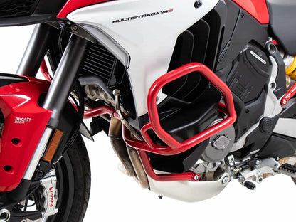 Hepco & Becker Engine protection bar red for Ducati Multistrada V4/S/S Sport/Pikes Peak (2021-2024)/Rally(2023-2024)