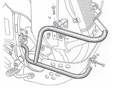 Hepco & Becker Tankguard black for Honda XRV 650/750 (1988-1992)
