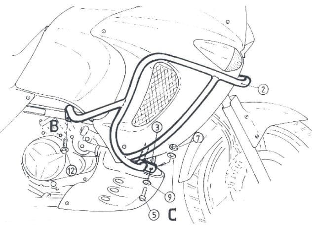 Hepco & Becker Tankguard black for Honda XL 1000 V Varadero (1999-2002)