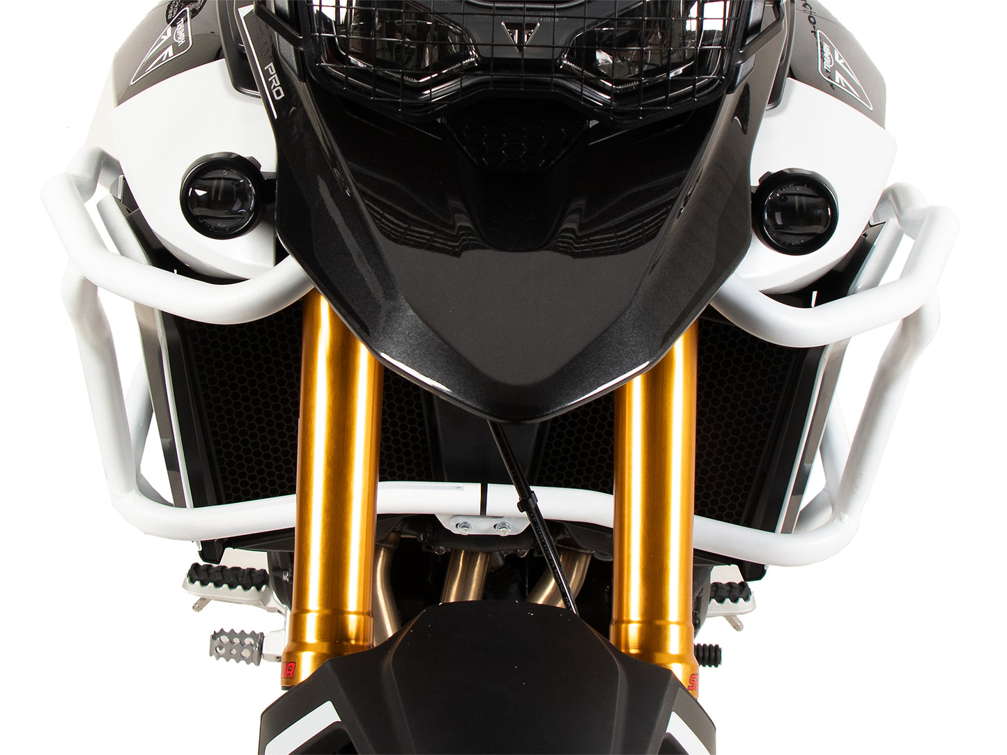 Hepco & Becker Tank protection bar "Solid" white for Triumph Tiger 900 Rally Pro (2024-)