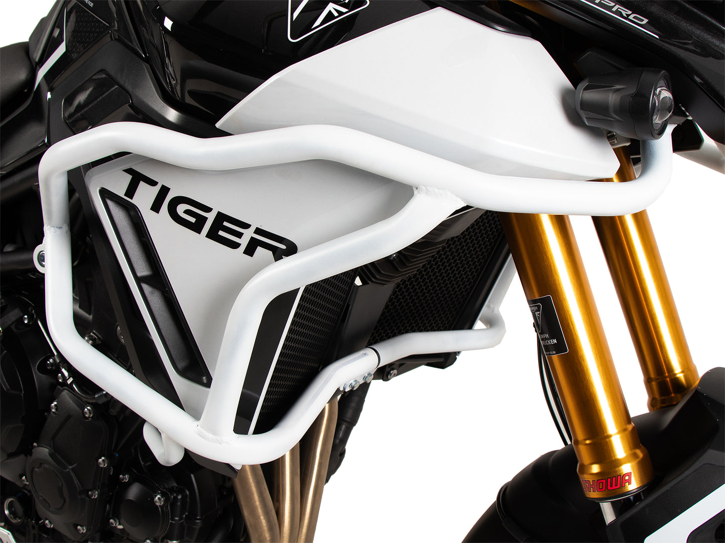 Hepco & Becker Tank protection bar "Solid" white for Triumph Tiger 900 Rally Pro (2024-)