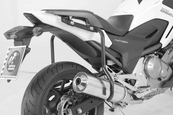 Hepco & Becker Rear protection bar Lock-it - black for Honda NC 700 S (2012-2013)/750 S/DCT (2014-2020)