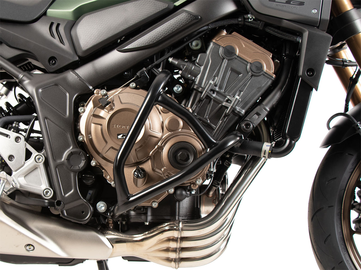 Hepco & Becker Engine protection bar "Solid" black for Honda CB 650 R (2024-)