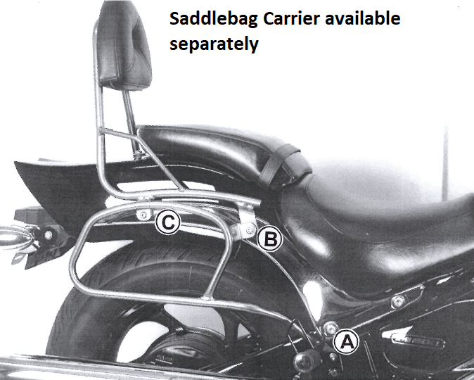 Hepco & Becker Sissybar without rearrack for Suzuki M 800 Intruder (2005-2009)