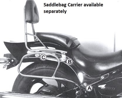 Hepco & Becker Sissybar without rearrack for Suzuki M 800 Intruder (2005-2009)