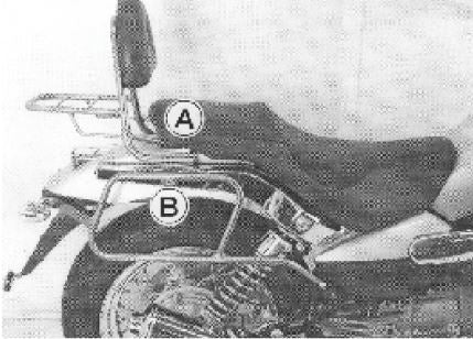 Hepco & Becker Sissybar without rearrack for Moto Guzzi Nevada Classic V 750 ie/Aquilia Nera (2004-2009)