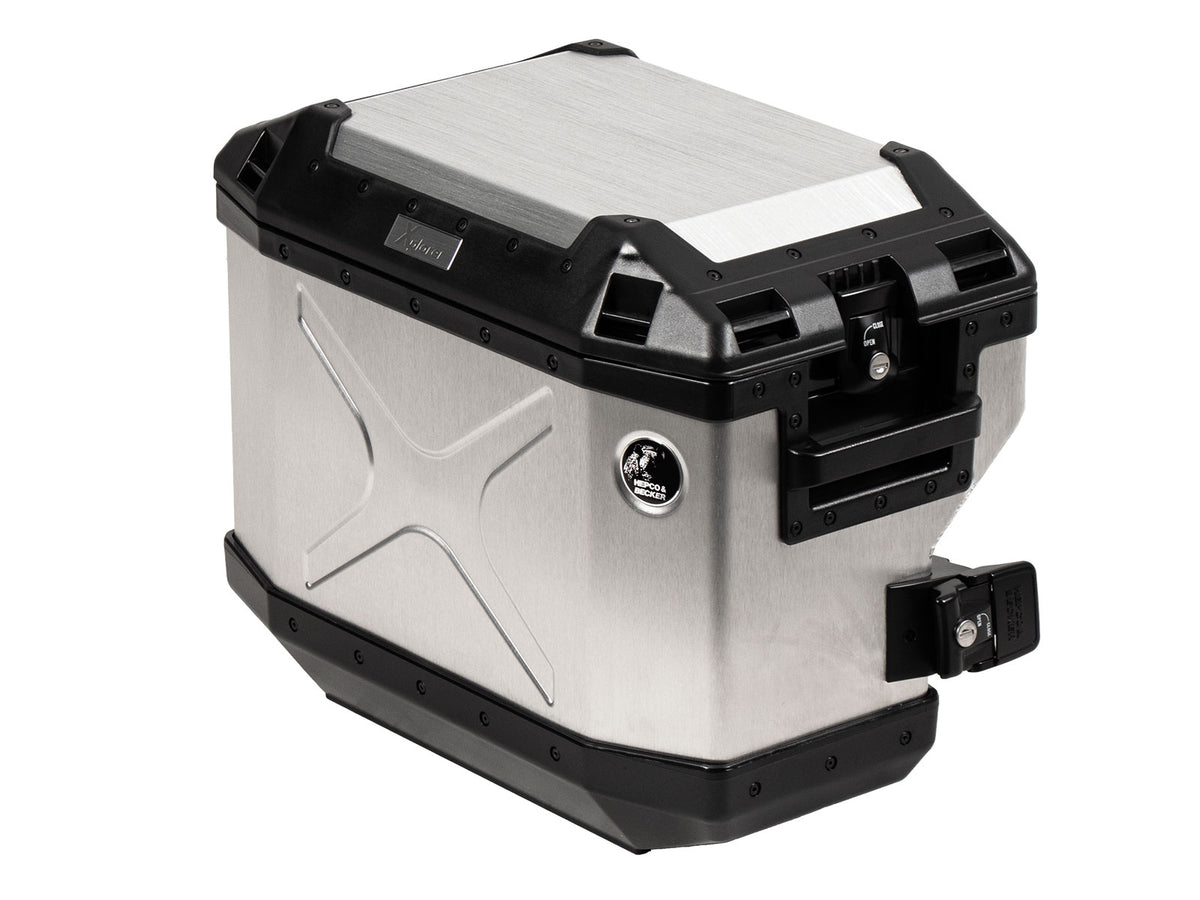 Hepco & Becker Xplorer 37 left silver for cutout carrier (cut out for exhaust)