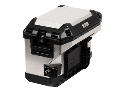 Hepco & Becker Xplorer 37 left silver for cutout carrier (cut out for exhaust)